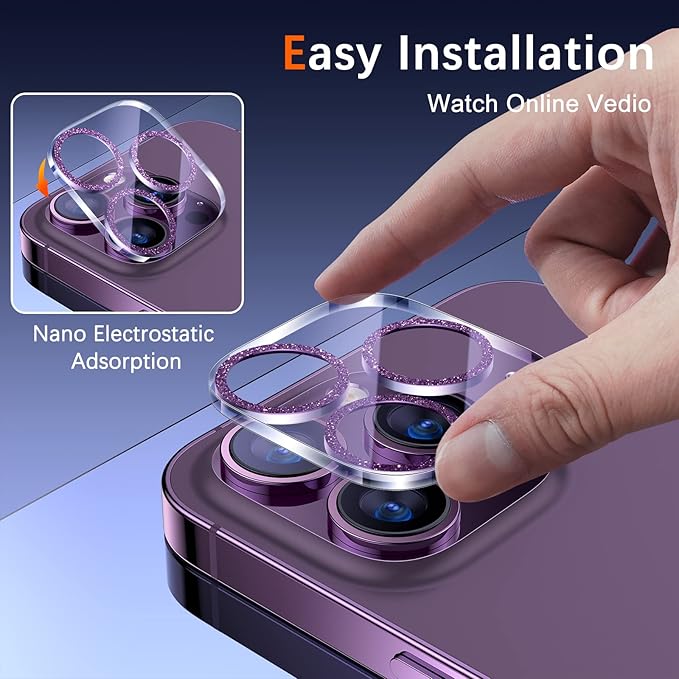 UniqueMe Compatible for iPhone 14 Pro Max/iPhone 14 Pro Camera Lens Protector - Image 5