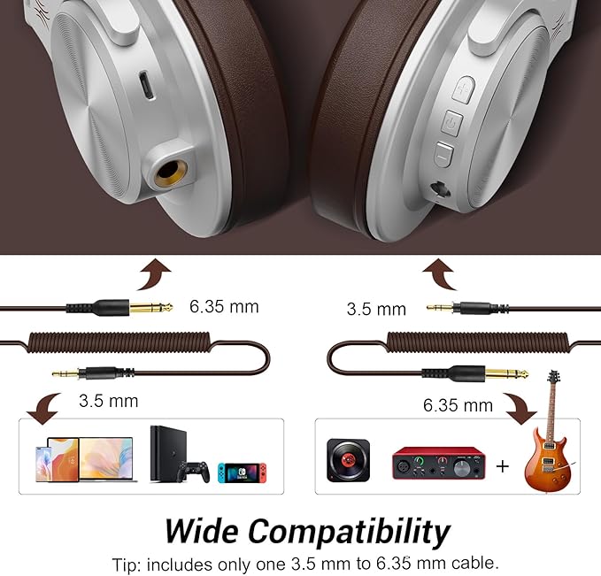 OneOdio A70 Bluetooth Over Ear Headphones, Wireless Headphones w/ 72H Playtime - Image 4