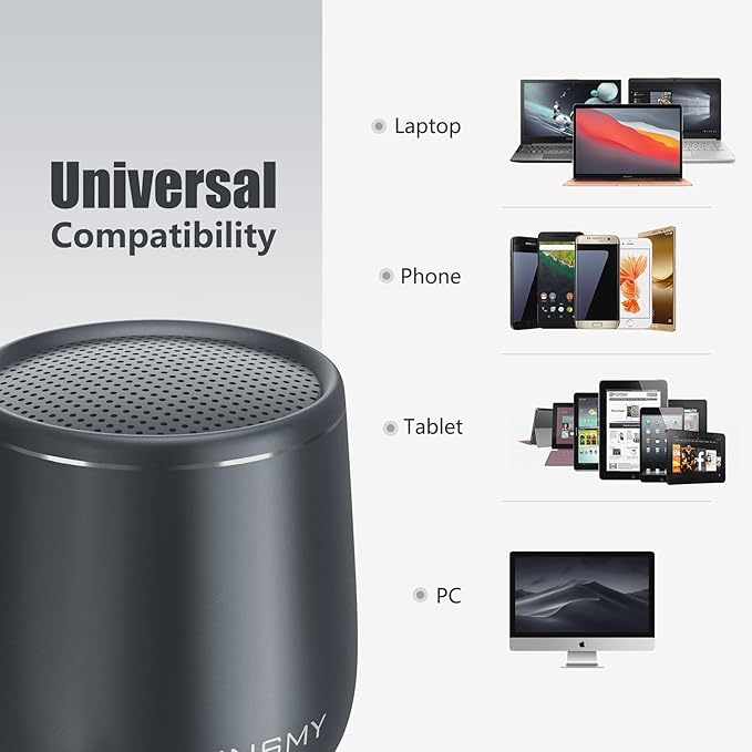 INSMY Small Bluetooth Speaker, Waterproof Mini Portable Wireless Speaker - Image 8
