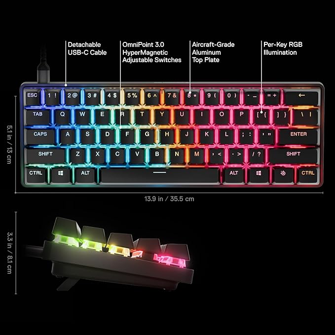 SteelSeries Apex Pro Mini Gen 3 OmniPoint 3.0 HyperMagnetic Switches — - Image 4