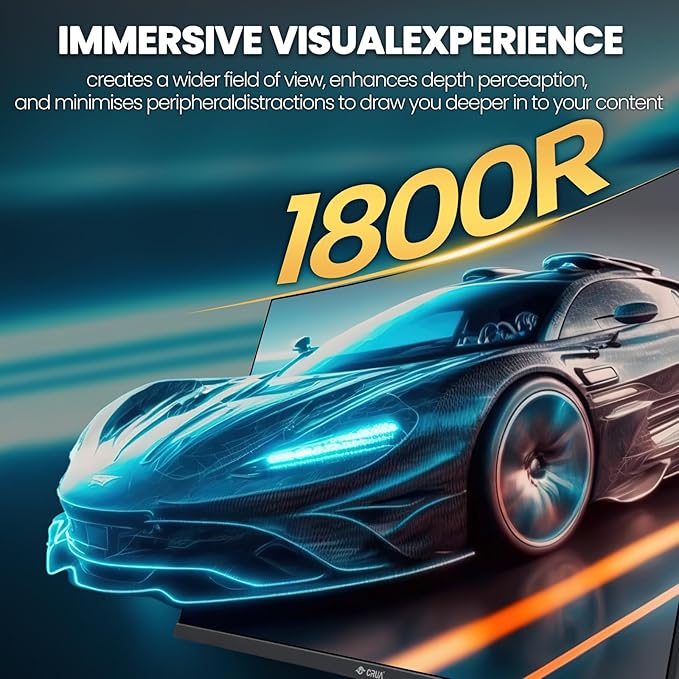 CRUA 32Inch Curved Gaming Monitor, FHD VA Screen 165Hz/200Hz, 1800R VA Screen - Image 6