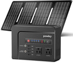Powkey Solar Powered Generator, 200W Portable Solar Generator Power Station by POWKEY