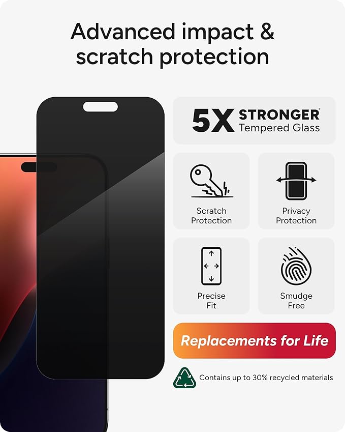 ZAGG Glass Elite Privacy Screen Protector - Image 3