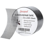 Black Window Screen Repair Tape, 2IN X 35FT Screen Repair Kit by Secopad