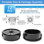 12 Pcs Cable Grommet, Snap Bushing 1-3/16" Mounting Diameter, Flexible - Image 9