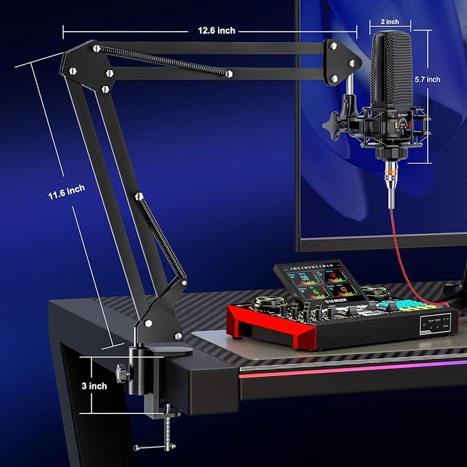 Podcast Equipment Bundle with 3.5mm Condenser Microphone - Image 2