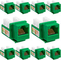 Cmple - 10 Pack Cat5e Keystone Jack Insert Punch Down RJ45 Connectors RJ45 by Cmple