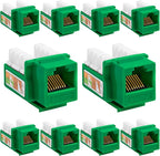 Cmple - 10 Pack Cat5e Keystone Jack Insert Punch Down RJ45 Connectors RJ45 by Cmple