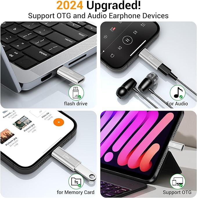 Temdan 2 Pack Lightning to USB C Adapter - Image 3