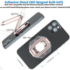 Phone Ring Holder Finger Kickstand, 360° Rotation Metal Phone Grip - Image 3
