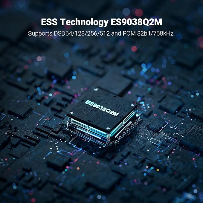 Fosi Audio DS1 USB C DAC Headphone Amp DSD512 ES9038Q2M HiFi Mini Audio Adapter - Image 4