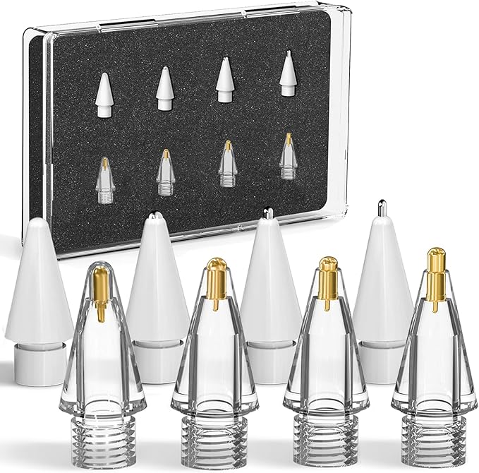 8 Pack for Apple Pencil 2nd Generation Tips, Upgraded Replacement Pencil Nibs by Inesore