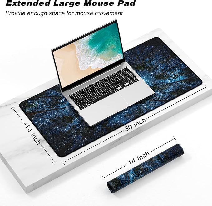 Extended Gaming Mouse Pad, XXL Large Mouse Mat 30 x 14 Inch, Big Computer - Image 2