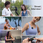 ULANZI AM18 Wireless Lavalier Microphone, Compact Mini Lapel Mic - Image 8