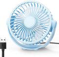 USB Desk Fan, 5 Inch Mini Portable, 3 Speeds Strong Airflow Personal Desktop by Edvision