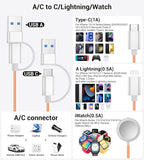 Temdan for Travel Vacation Essentials, 3 in 2 USB C Cable for Apple Watch - Image 2