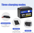 12V 100Ah LiFePO4 Battery, Lithium Battery Up to 15000 Cycles, Low Temperature - Image 8