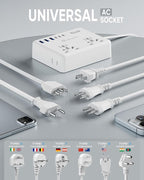 Universal Travel Adapter, Kakyanill European Travel Plug Adapter, EU/UK/AU/Plug - Image 4