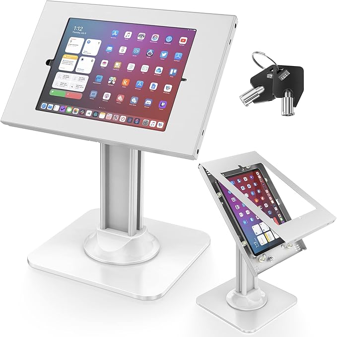 AboveTEK Anti-Theft iPad Kiosk Stand – POS iPad Security Stand & Locking Tablet by AboveTEK