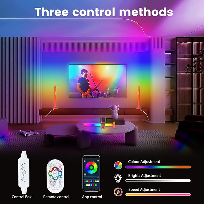 Smart ICRGB LED Lights Bars, Borllyem TV Backlight - Image 2