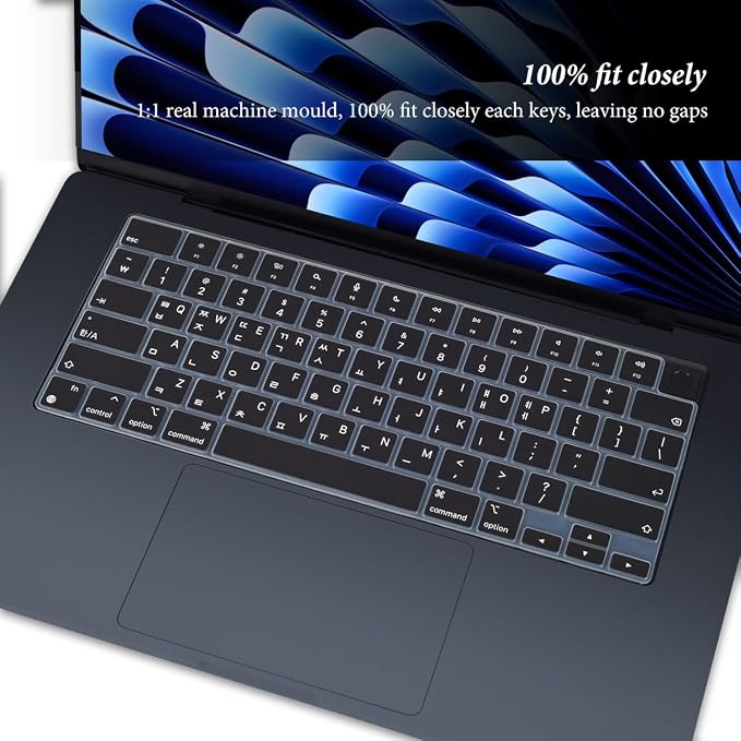 Korean Keyboard Cover for Apple 2025 2024 2023 MacBook Air Laptop - Image 3