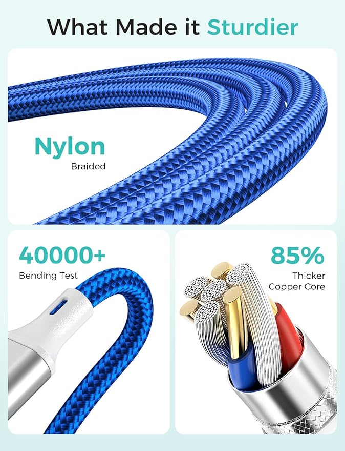 2Pack Travel Essentials Multi Charging Cable - Image 4
