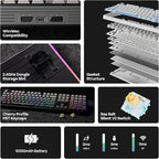 EPOMAKER TH108 Full Size Mechanical Keyboard, Wireless Gaming Keyboard - Image 2
