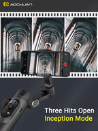 Gimbal Stabilizer for Smartphone, LED Light OLED Screen 3-Axis Gimbal, Gesture - Image 3