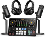 MAONO Podcast Equipment Bundle for 2: Audio Interface Mixer by MAONO
