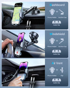 HTU 2025 Upgraded Car Phone Holder 【Safety Certs & No Smell】 Cell Phone Holder - Image 8