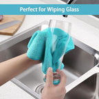 HOMEXCEL Microfiber Cleaning Cloth, 12 Pack Cleaning Rags, Cleaning Towels - Image 5