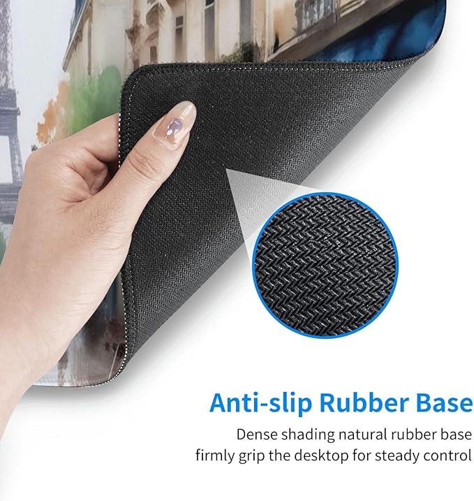 Gaming Mouse Pad, Large Non-Slip Rubber Base Mousepad, Keyboard Mouse Mat - Image 7
