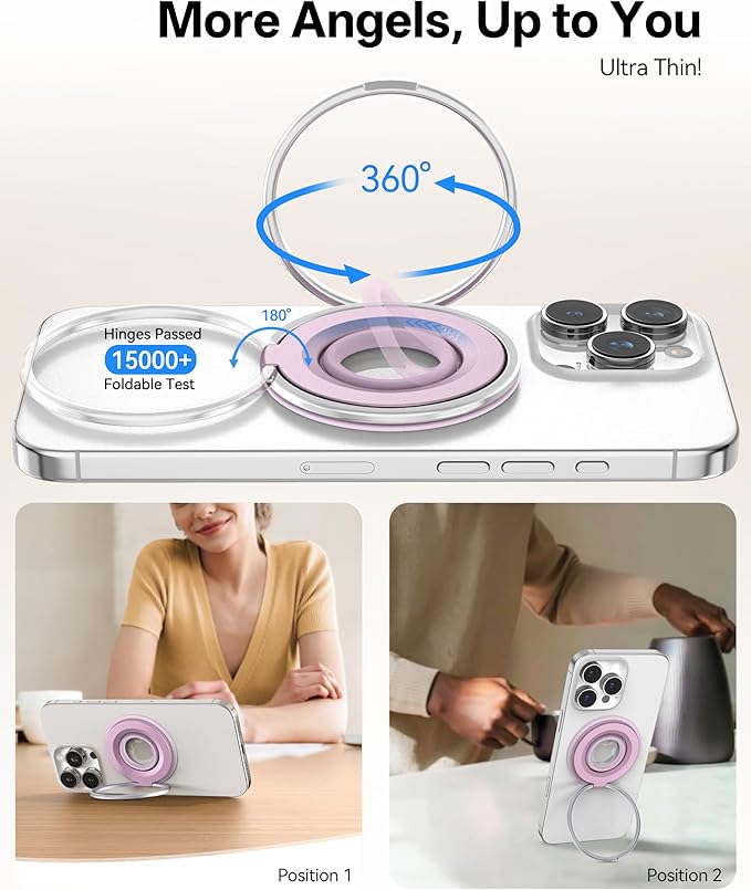 Magnetic Phone Grip for MagSafe Ring Holder, Magnet Phone Grip Stand Finger - Image 6