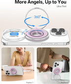Magnetic Phone Grip for MagSafe Ring Holder, Magnet Phone Grip Stand Finger - Image 6