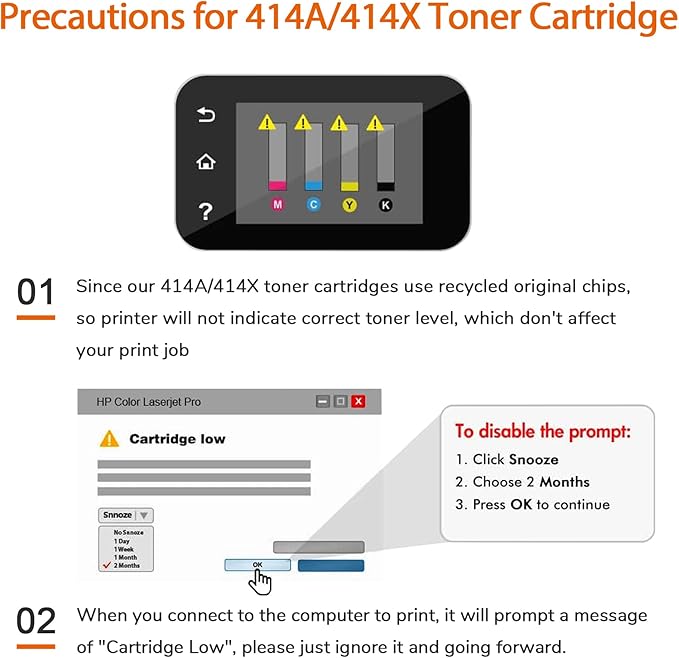 414x Toner Cartridges 4 Pack High Yield Replacement - Image 6