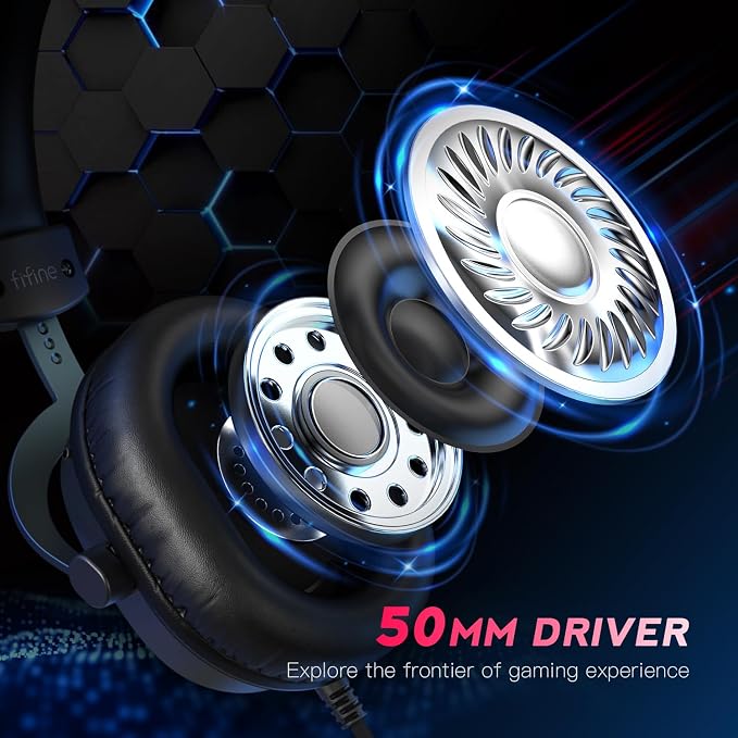 FIFINE PC Gaming Headset, USB Headset - Image 7