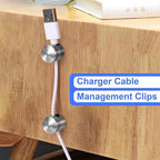 2 Sets Charger Holders for Cords, Adhesive Metal Cord Clips, Cable Management - Image 4