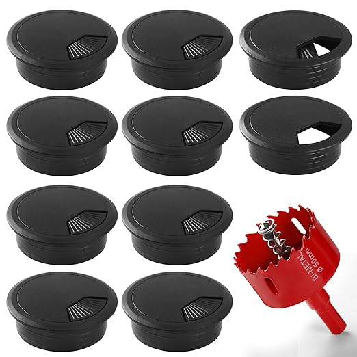Desk Grommet 2 Inch 10 Pieces, Desk Hole Cover by XIOGZAXI