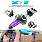 5-in-1 Magnetic Charging Cable, 540° Rotation Magnetic Phone Charger USB A/Type - Image 4