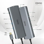 Opro9 10-in-1 USB C Hub Multiport Adapter, Laptop Docking Station Dual 4K HDMI - Image 3