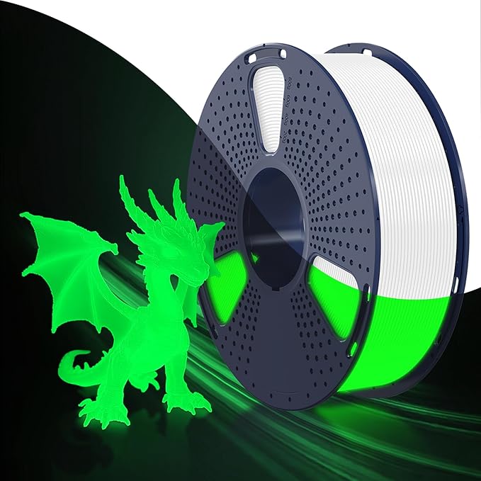 SUNLU PETG Glow in The Dark Filament, Luminous PETG 3D Printer Filament 1.75mm by SUNLU