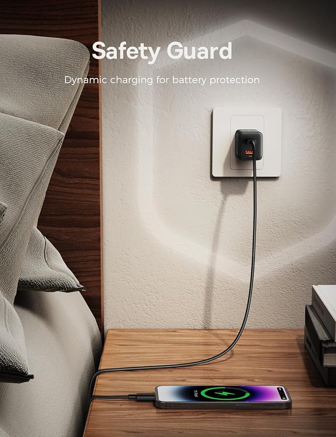 Baseus 30W Dual Port USB C PD Charger Block, Foldable PPS GaN Fast Charger - Image 7