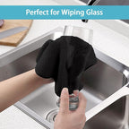 HOMEXCEL Black Microfiber Cleaning Cloth, 50 Pack Cleaning Towels - Image 6