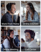 Wireless Headset with Mic for Work with AI Noise Cancelling Mic for Clear Calls - Image 8