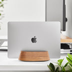 HumanCentric Vertical Laptop Stand in Black Walnut Wood, Upright Adjustable - Image 3