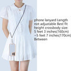 cell phone lanyard Detachable Phone Chain Strap Leather 2-in-1 anti theft phone - Image 2