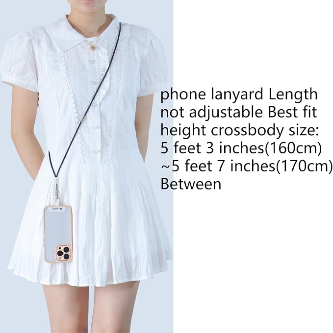 cell phone lanyard Detachable Phone Chain Strap Leather 2-in-1 anti theft phone - Image 2