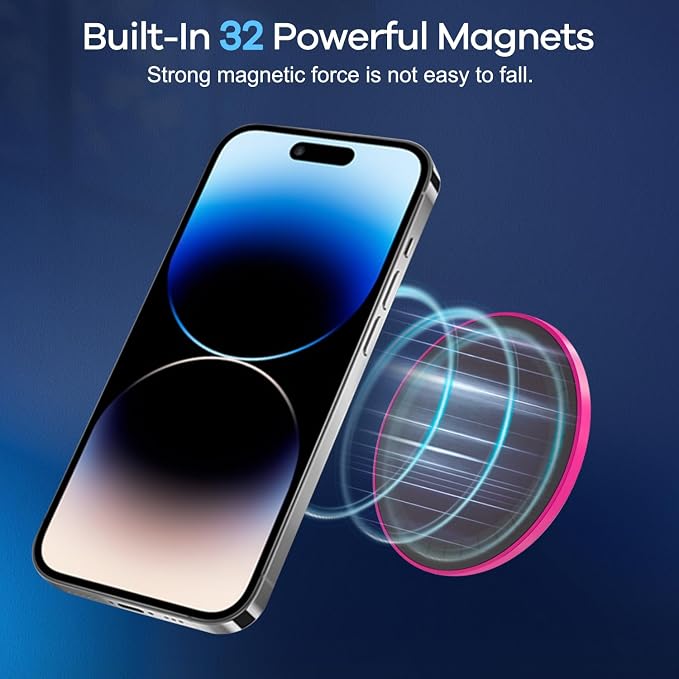 Silicone Suction Cup Phone Mount, Magnetic Suction Phone Case Stand, Mirror - Image 3