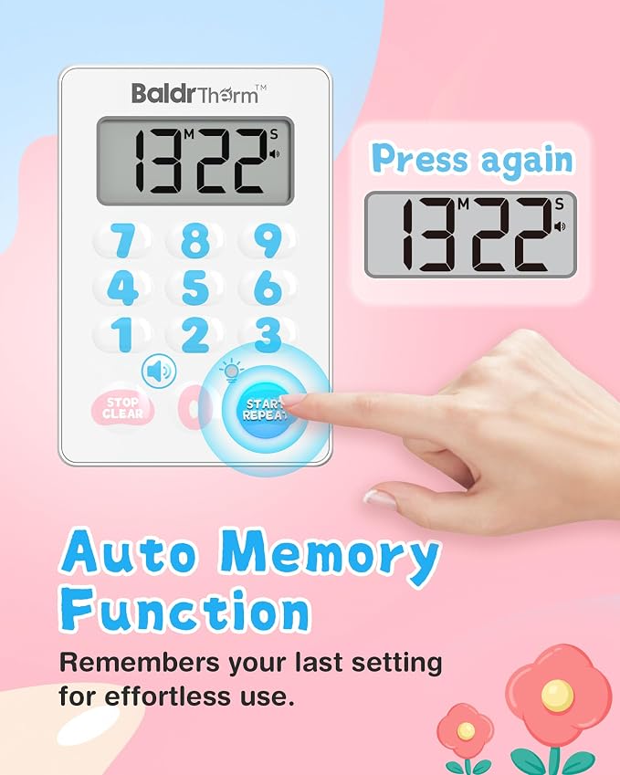 BaldrTherm Digital Kitchen Timer, Magnetic Waterproof Countdown Timer - Image 5