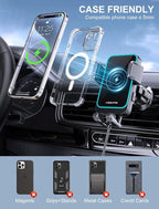 Wireless Car Charger, MOKPR 15W Fast Charging Auto Clamping Air Vent Car Phone - Image 6
